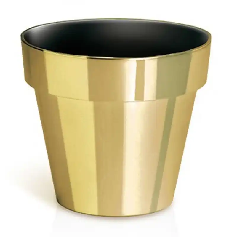 PROSPERPLAST CUBE CHROME GOLD Übertopf 0,6 L gold DGC110G Bestseller