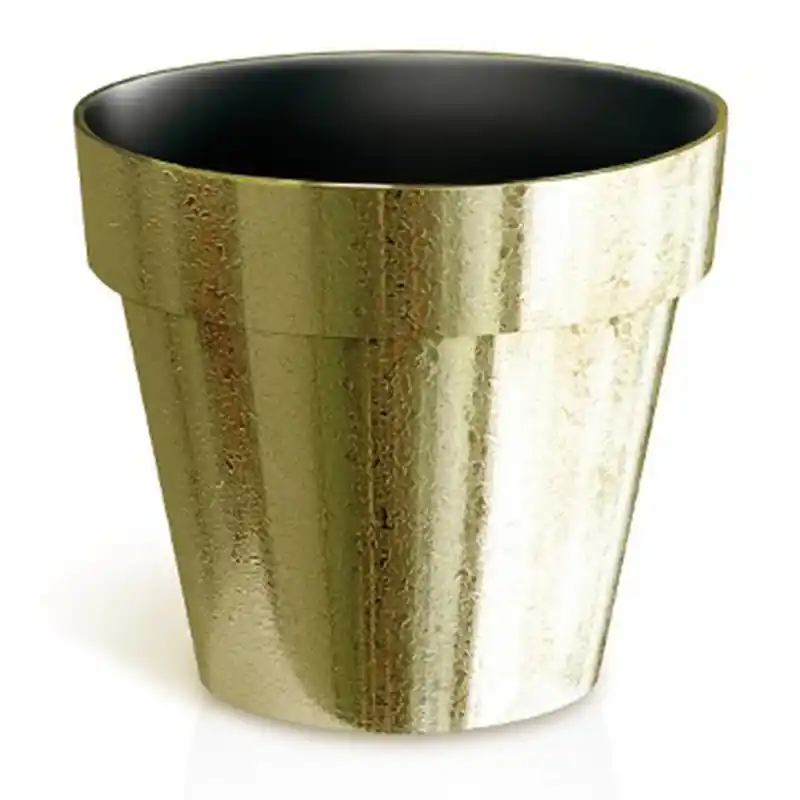 PROSPERPLAST CUBE CHROME GOLD Übertopf 0,6 L gold DGC110SF Meistverkauft