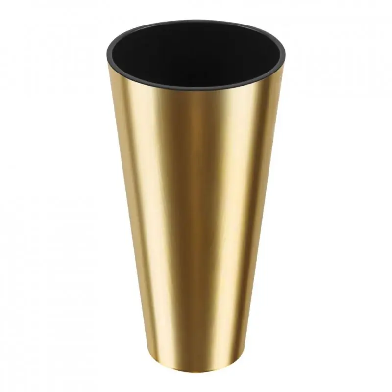 PROSPERPLASTTUBUS CHROME GOLD Übertopf 3 L glänzend inkl. Einsatz DGT150G Sonderaktion