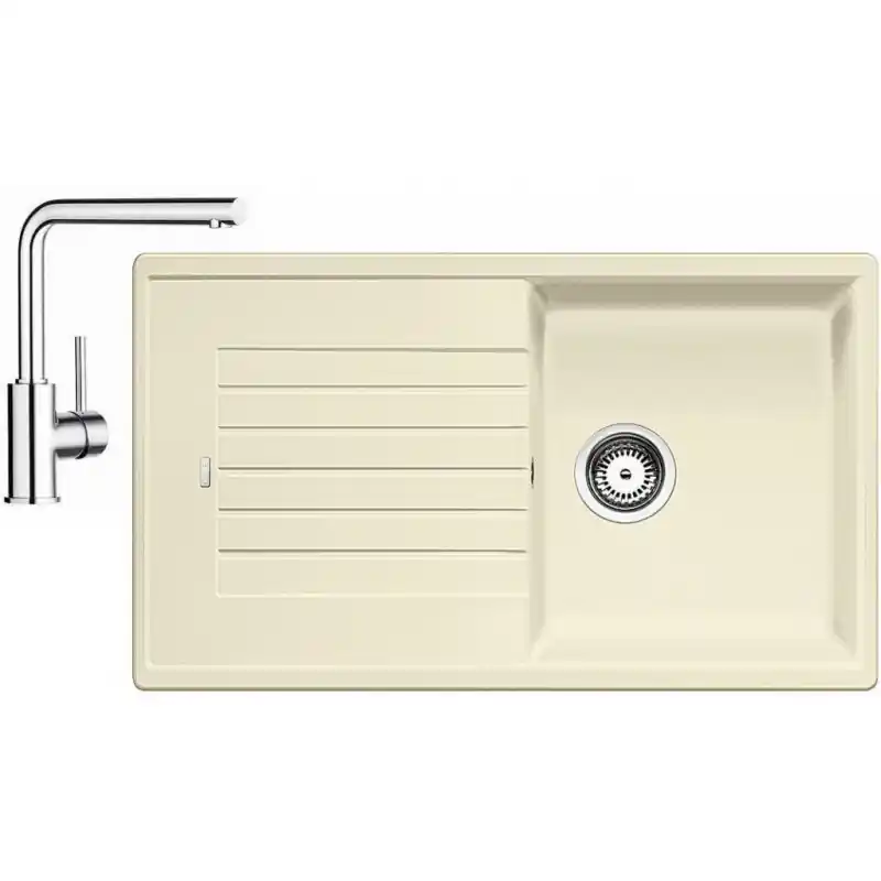 Angebot BLANCO Set Spüle ZIA 5 S SILGRANIT Jasmin + Armatur Mila chrom