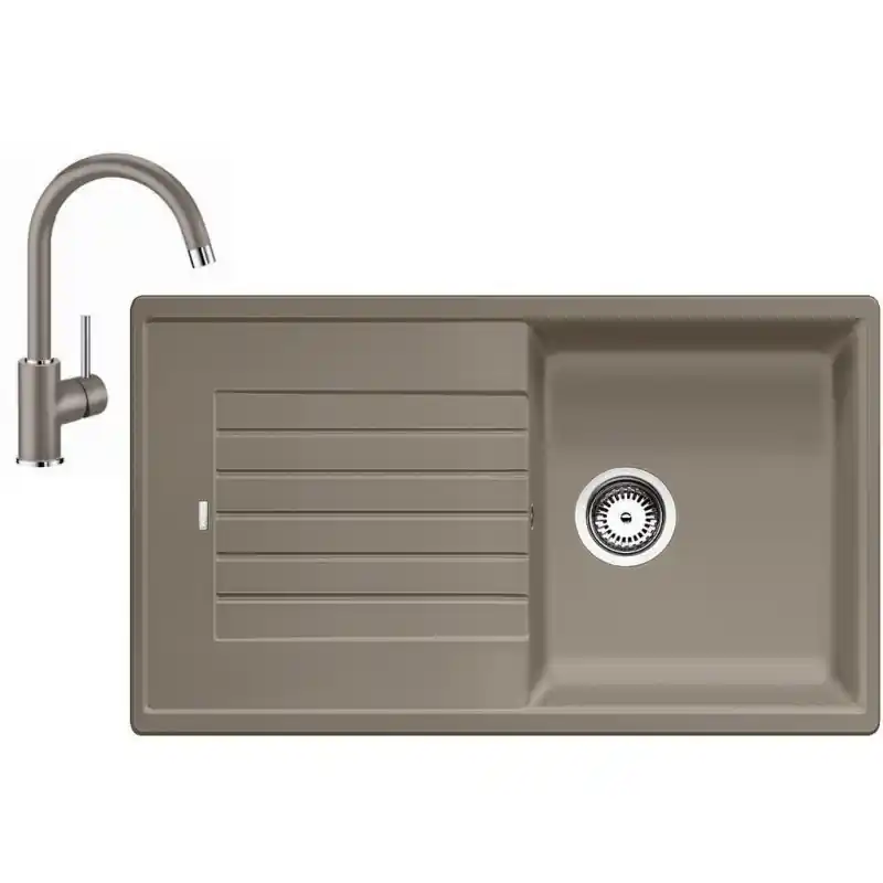 BLANCO Set Spüle ZIA 5 S SILGRANIT Tartufo + Armatur Mida Tartufo Heißes Angebot