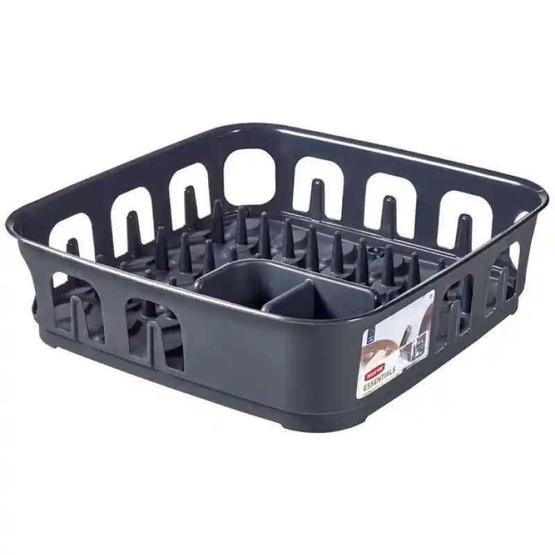Saisonangebot CURVER ESSENTIALS Geschirrabtropfständer 10,9 x 39,1 x 39,1 cm anthrazit 00742-308