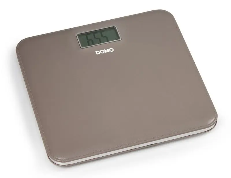 Sonderaktion DOMO Personenwaage Leatherlook hell braun DO9160W