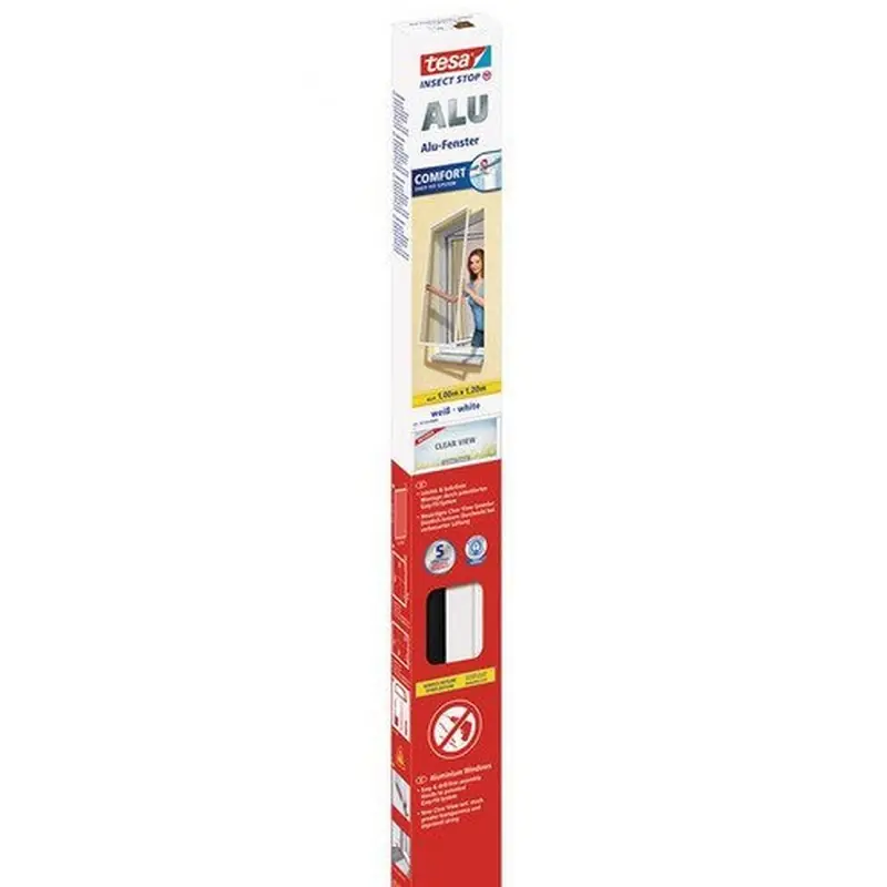 TESA Insect Stop Fliegengitter ALU Comfort TÜREN, braun, Netz -anthrazit 1m x 1,2m 55194 Preisknaller