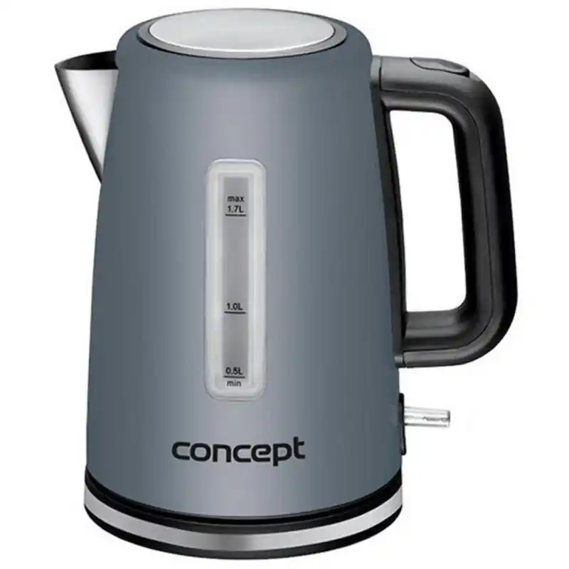 Highlight CONCEPT RK-3110GY Edelstahl-Wasserkocher, 1,7 L Grau rk3110gy