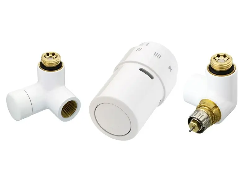Bestseller Danfoss RA-URX Designarmaturen Set, Montage rechts, weiß 013G4007