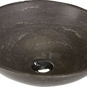 SAPHO BLOK 2401-02 Waschbecken aus Naturstein , 40 cm matt schwarz-blau Neu
