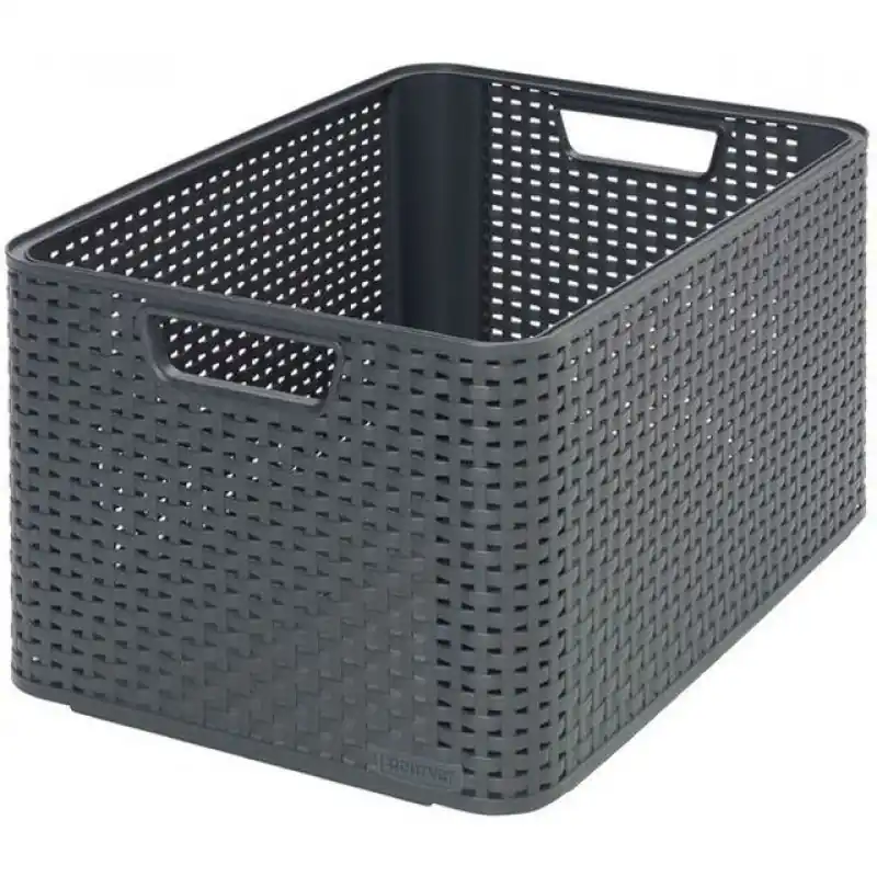 Must-Have CURVER STYLE L Aufbewahrungsbox 43,6 x 23 x 32,6 cm dunkelgrau 03616-308