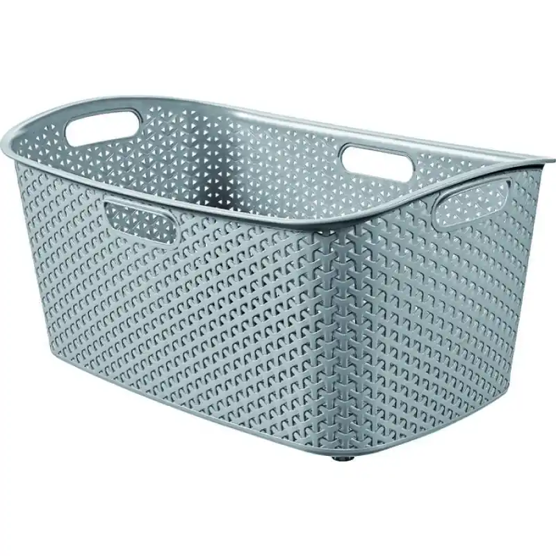 CURVER Wäschekorb My Style, 60 x 39 x 28 cm, 47 l, silber 00745-087 Billig