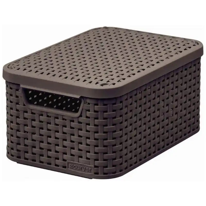 CURVER STYLE S Aufbewahrungsbox mit Deckel 29,1 x 19,8 x 14,2 cm dunkelbraun 03617-210 Mega-Angebot