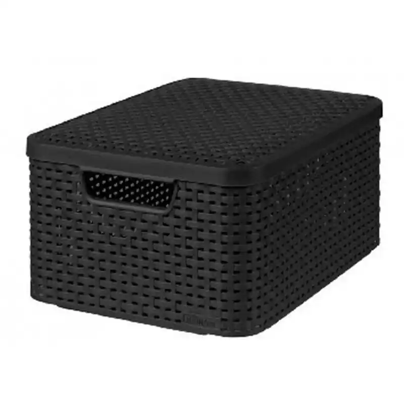 CURVER Aufbewahrungs box RATTAN Style "M" 18 L schwarz 03618-308 Markenprodukt