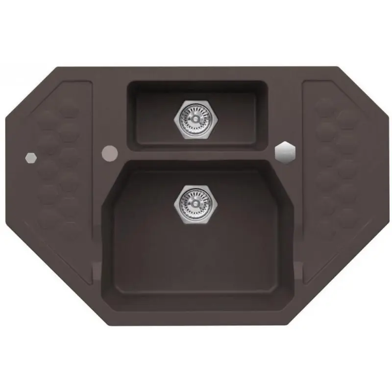 Neue Ware ALVEUS SENSUAL 60 Granitspüle, 900 x 610 mm, chocolate 03