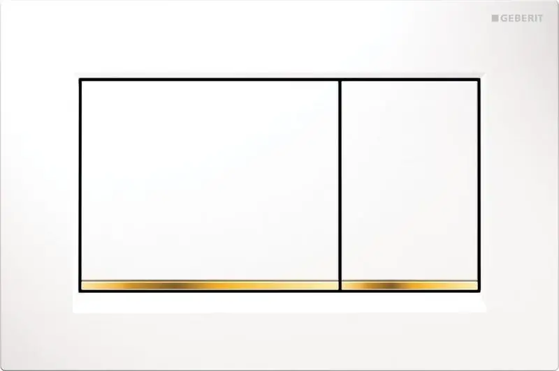 GEBERIT SIGMA 30 Betätigungsplatte weiß/vergoldet/weiß 115.883.KK.1 Geprüft