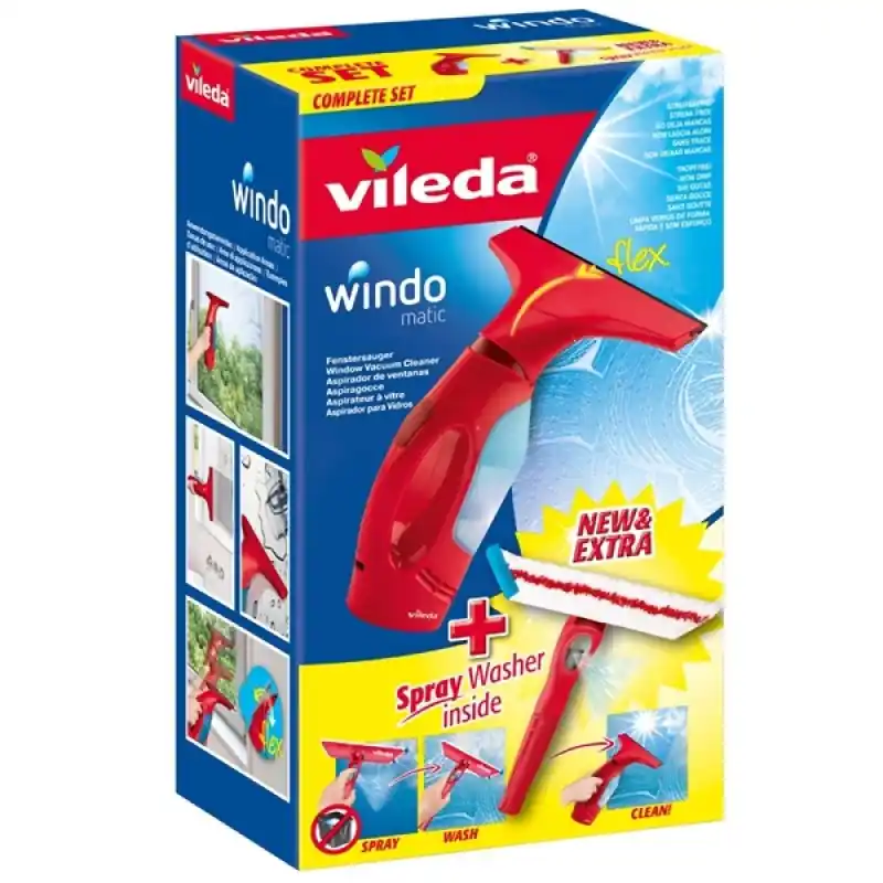 Sofort Bestellen VILEDA Windomatic Fenstersauger mit Spray Einwascher 150583