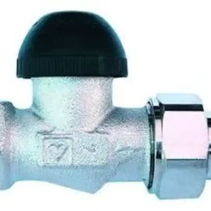 HERZ TS-90-H-Thermostatventile M30x1,5 Durchgangsform 1/2", schwarze Blende 1772326 Neue Kollektion