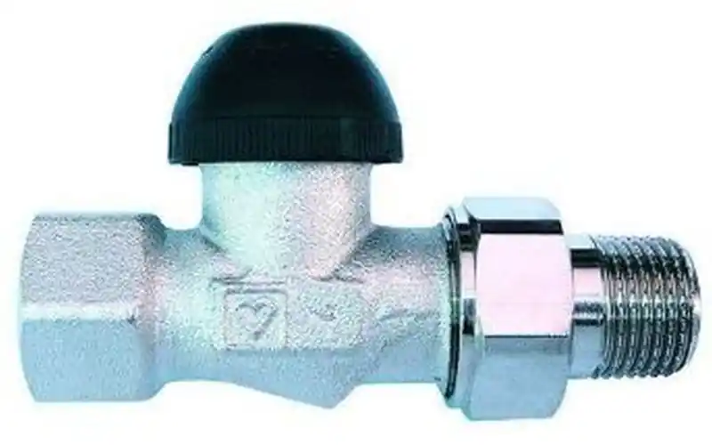 HERZ TS-90-H-Thermostatventile M30x1,5 Durchgangsform 1/2", schwarze Blende 1772326 Neue Kollektion