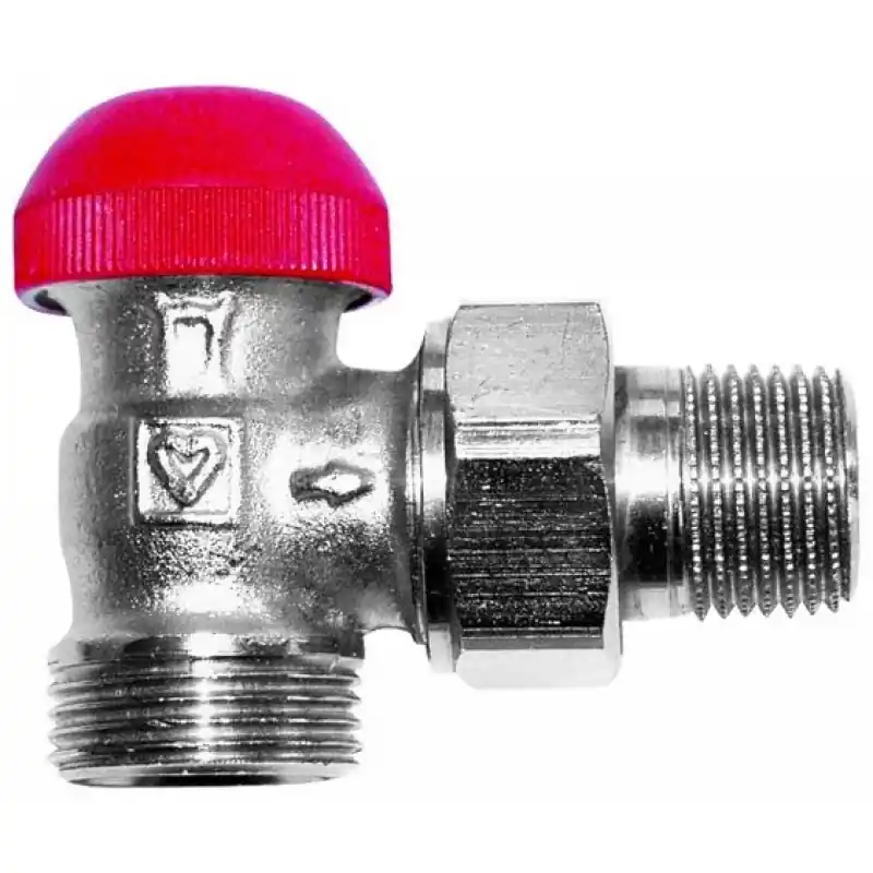 Neue Ware HERZ TS-90-V-Thermostatventil Eckform 1/2", M 28 x 1,5 rote Blende 1773867