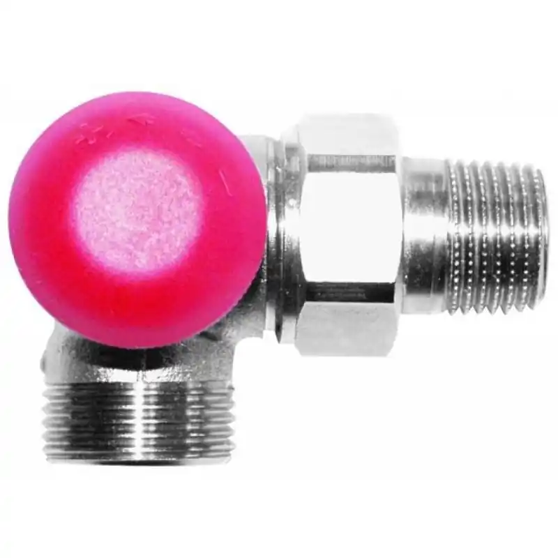 Markenprodukt HERZ TS-90-V-Thermostatventil Achsenventil links 1/2", M 28 x 1,5 rote Blende 1774567