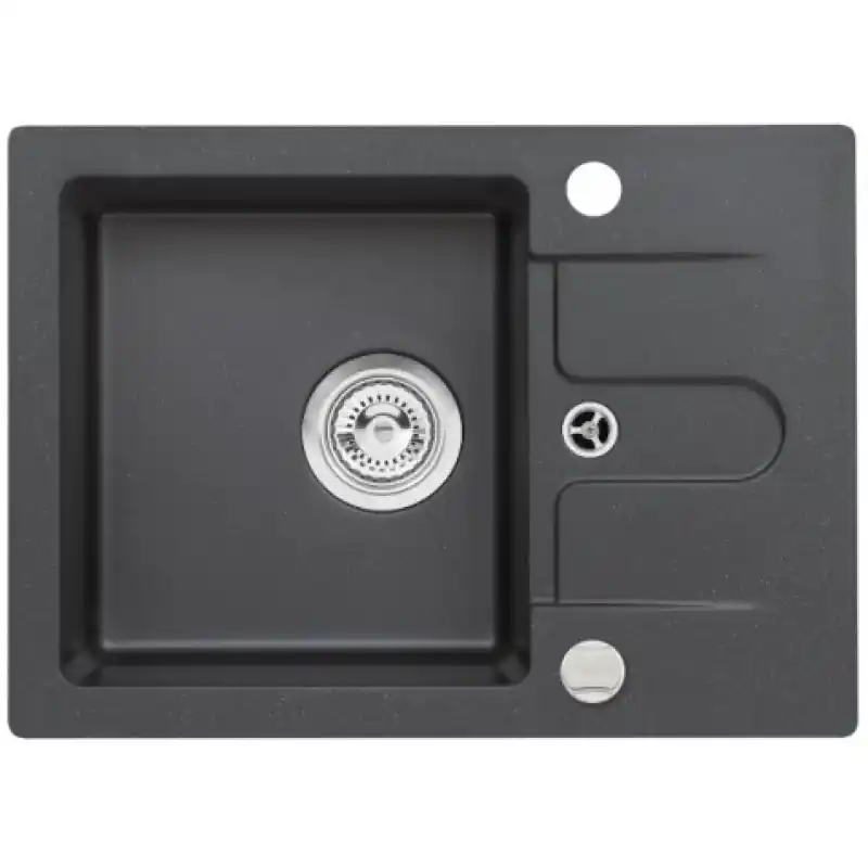 ALVEUS CORTINA 10 Granitspüle 580 x 420 mm, POP-UP, schwarz Ausverkauf
