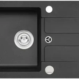 Beliebt ALVEUS CORTINA 110 Granitspüle 750 x 420 mm, POP-UP, schwarz