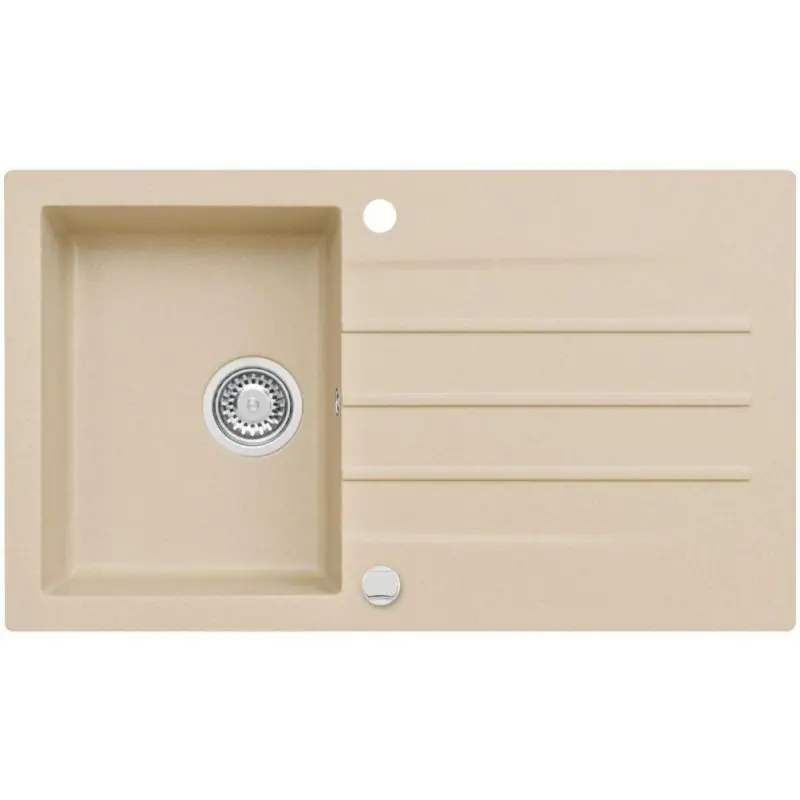 Zertifiziert ALVEUS CORTINA 130 Granitspüle 860 x 500 mm, POP-UP, beige