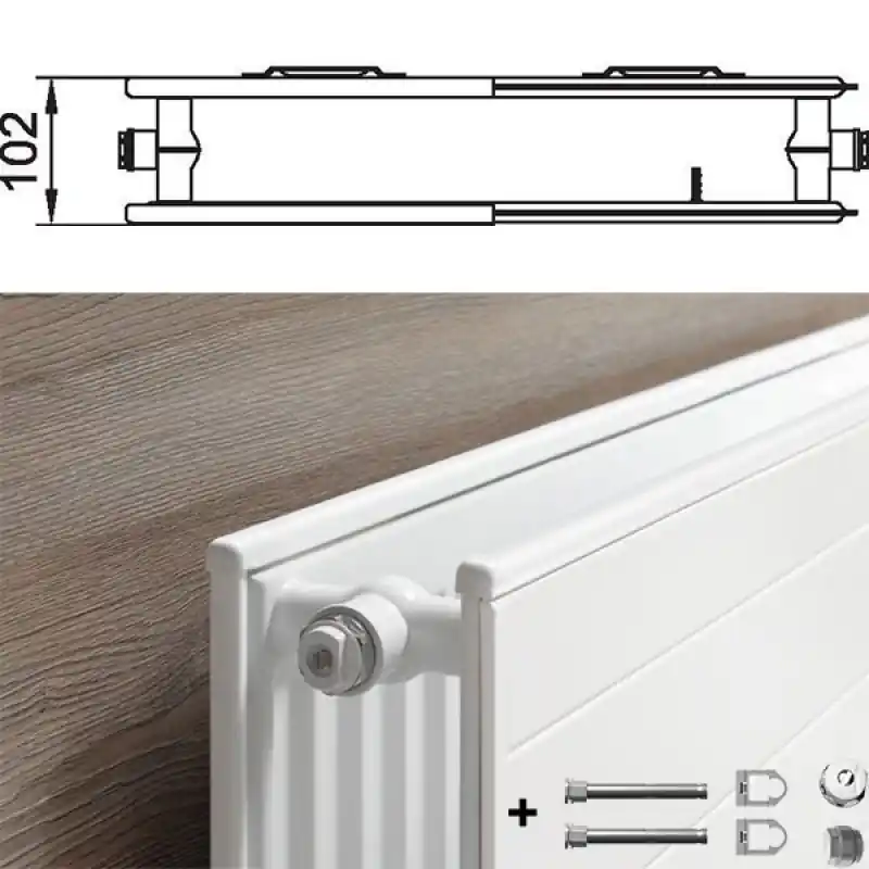 KERMI therm-x2 Line-Kompakthygieneheizkörper Typ 20/305/1805 PLK200301801N1K Mega-Angebot