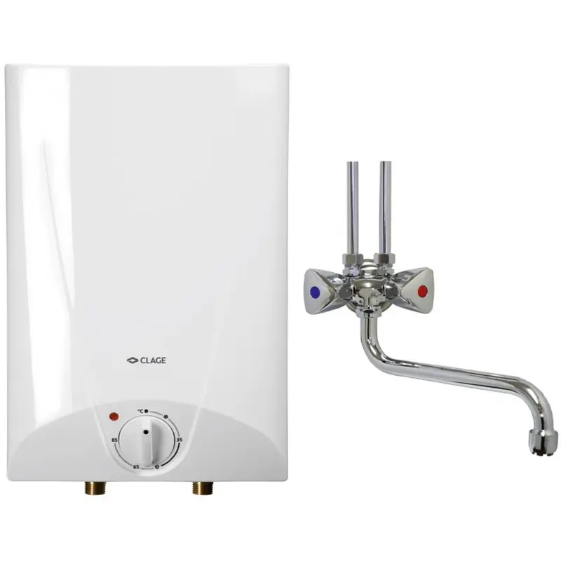 Abverkauf CLAGE Kleinspeicher S5 O + SNO Zweigriffmischbatterie, obere Montage 4100-41055