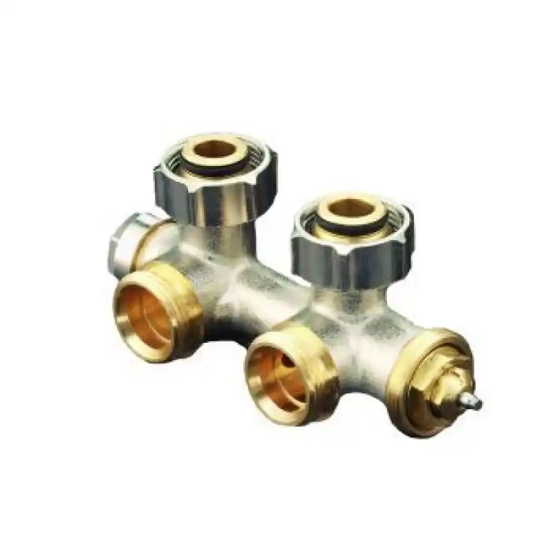 OVENTROP-Anschlussarmatur "Multiblock T" 3/4"ÜM x 3/4"AG, 2-Rohr, Messing, Eck 1184014 Kracherpreis