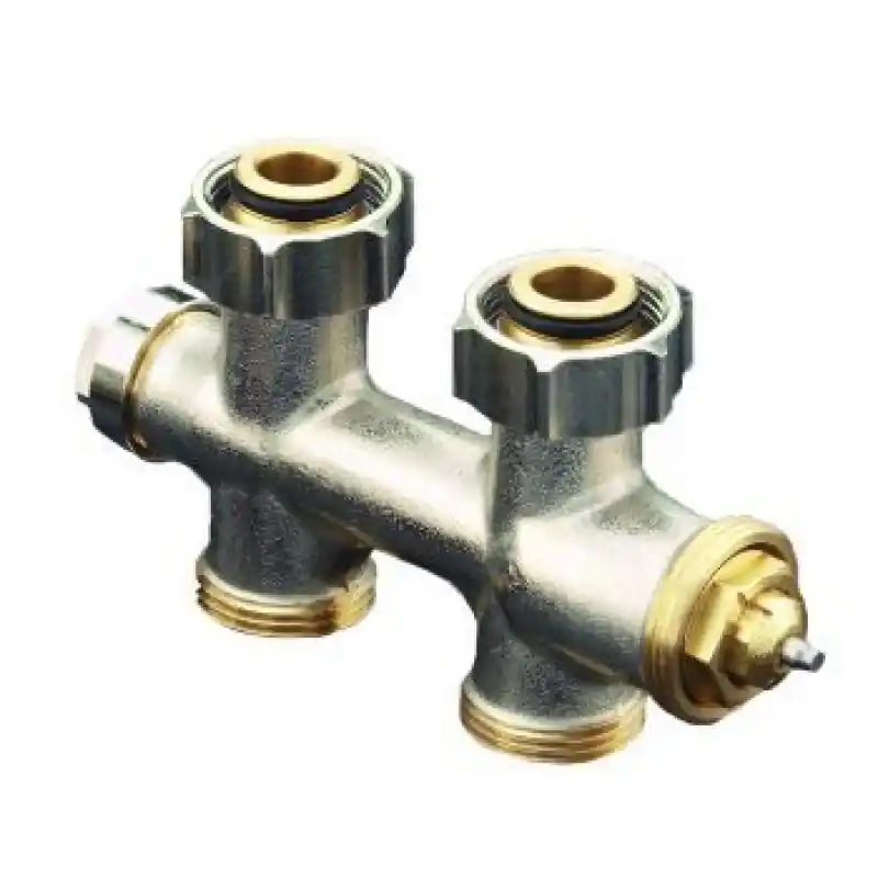 Markenware OVENTROP-Anschlussarmatur "Multiblock T" 3/4"ÜM x 3/4"AG, 1-u.2-Rohr, Messing, Dg 1184023