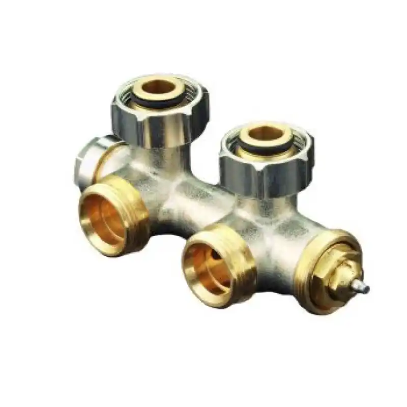 OVENTROP-Anschlussarmatur "Multiblock T" 3/4"ÜM x 3/4"AG, 1-u.2-Rohr, Messing, Eck Finale Aktion