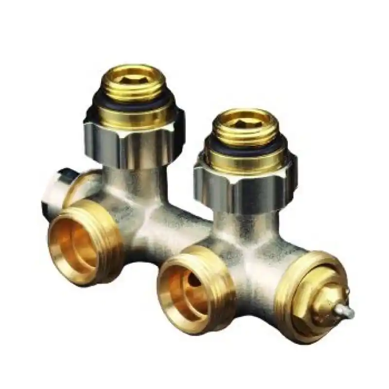 OVENTROP-Anschlussarmatur "Multiblock T" 1/2"AG x 3/4"AG, 1-u.2-Rohr,Messing, Eck Neu Im Sortiment