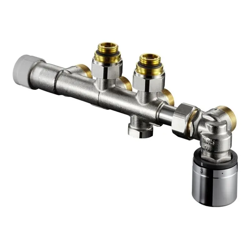 OVENTROP Anschlussarmatur Multiblock TQ-RTL Eckform aus Messing 1/2" 1184076 Neue Ware