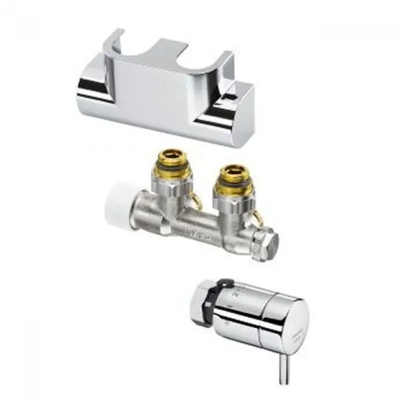 Neu Im Sortiment OVENTROP-Anschluss-Set für Badheizkörper "Multiblock T" + "pinox H" Eck, chrom 1184286