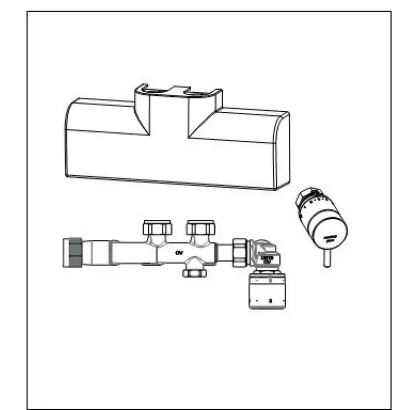 OVENTROP-Anschluss-Set für Badheizkörper Multiblock T-RTL + pinox chrom 1184289 Markenprodukt
