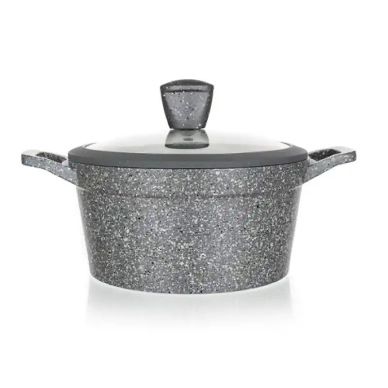 Rabatt BANQUET GRANITE Topf anithaft 20 cm mit Glasdeckel 40050820