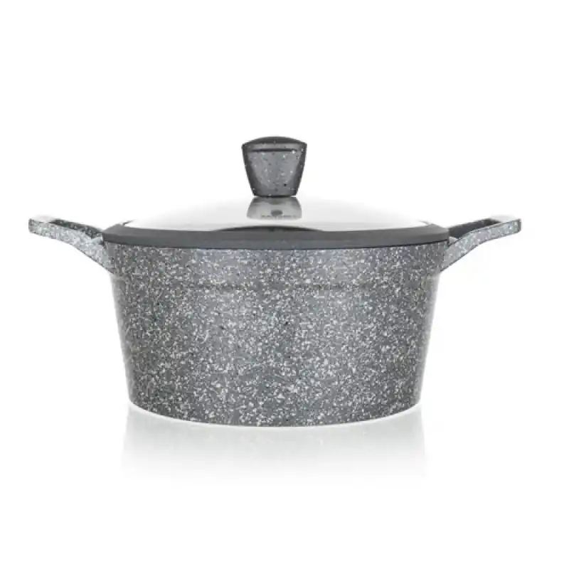 BANQUET GRANITE Topf anithaft 24 cm mit Glasdeckel 40050824 Knallerangebot