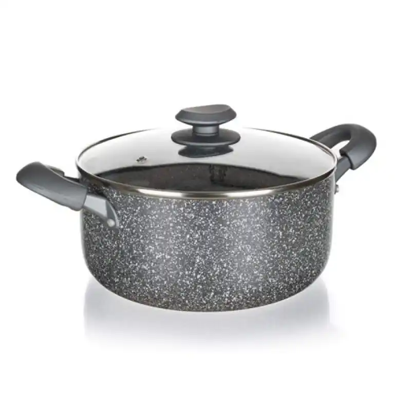 Echt BANQUET GRANITE Topf antihaft mit Glasdeckel 20 x 9,5 cm 40051320