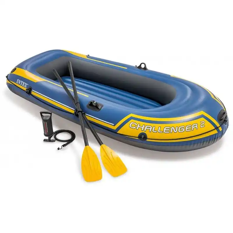 INTEX Schlauchboot Challenger 2 Set Phthalates Free Inkl. Paddel und Luftpumpe, 68367np Wochenendangebot