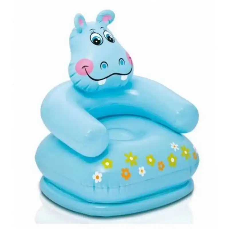 INTEX HAPPY ANIMAL CHAIR Kinderstuhl 65 x 64 x 74 cm, Flusspferd 68556 Solange Der Vorrat Reicht