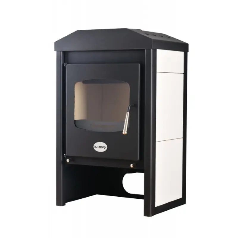 HS FLAMINGO Kaminofen VEGA 9kW, Anthrazit/Weiss Wochenendangebot