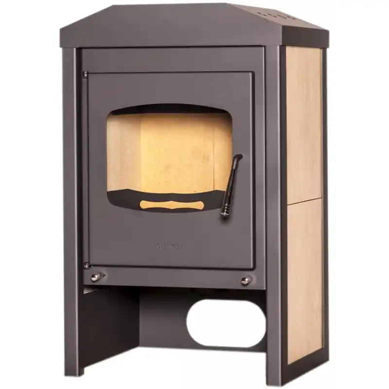 HS FLAMINGO Kaminofen VEGA 9kW, Anthrazit/Ahorn Neu