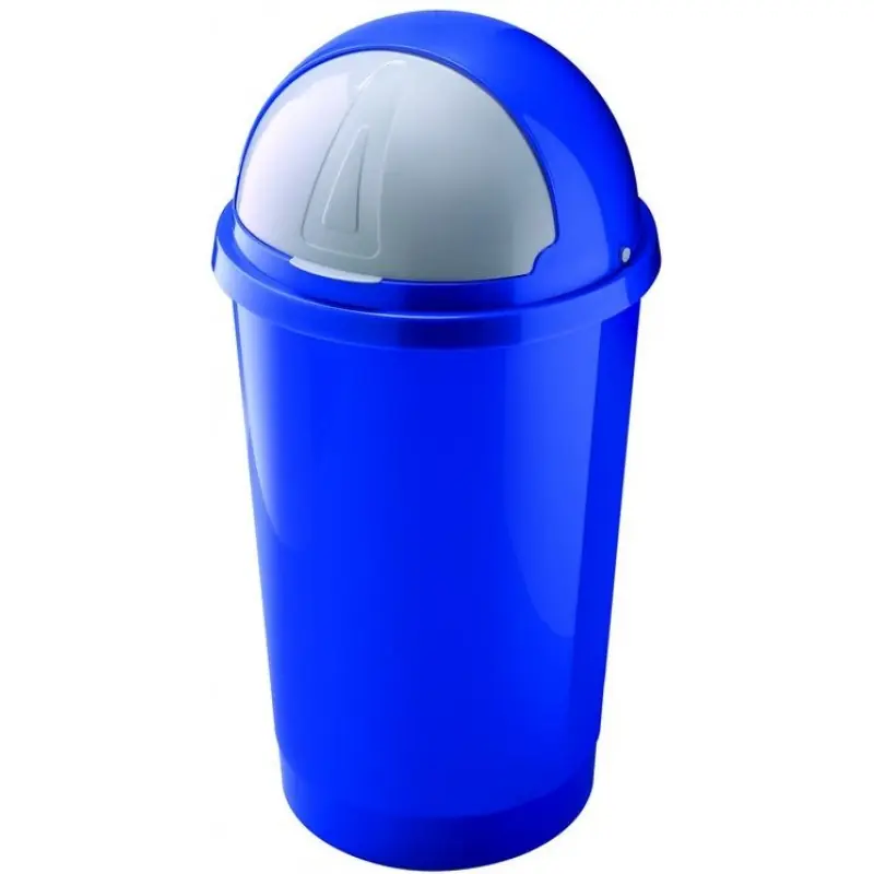 HEIDRUN Abfalleimer 50 l mit Deckel 74 x 40 x 40 cm, 50 l,blau 1359 Highlight
