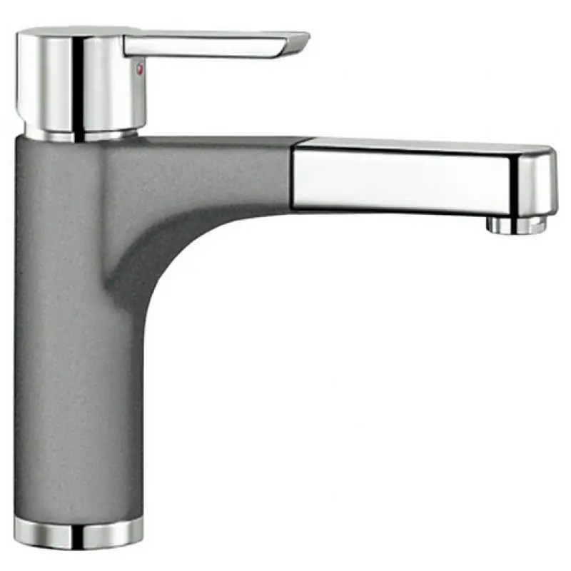 Finale Aktion BLANCO PYLOS-S SILGRANIT-look Einhebelmischer Hochdruck alumetallic/chrom 512968
