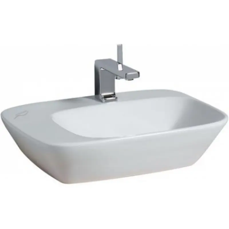 KERAMAG Silk Aufsatzwaschtisch, 57 x 42,7 cm, Ablage links, Weiß Alpin 121650000 Sonderangebot
