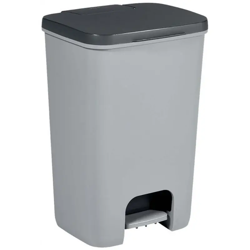 Begrenztes Angebot CURVER ESSENTIALS 40L Treteimer, anthrazit/silber 00760-686