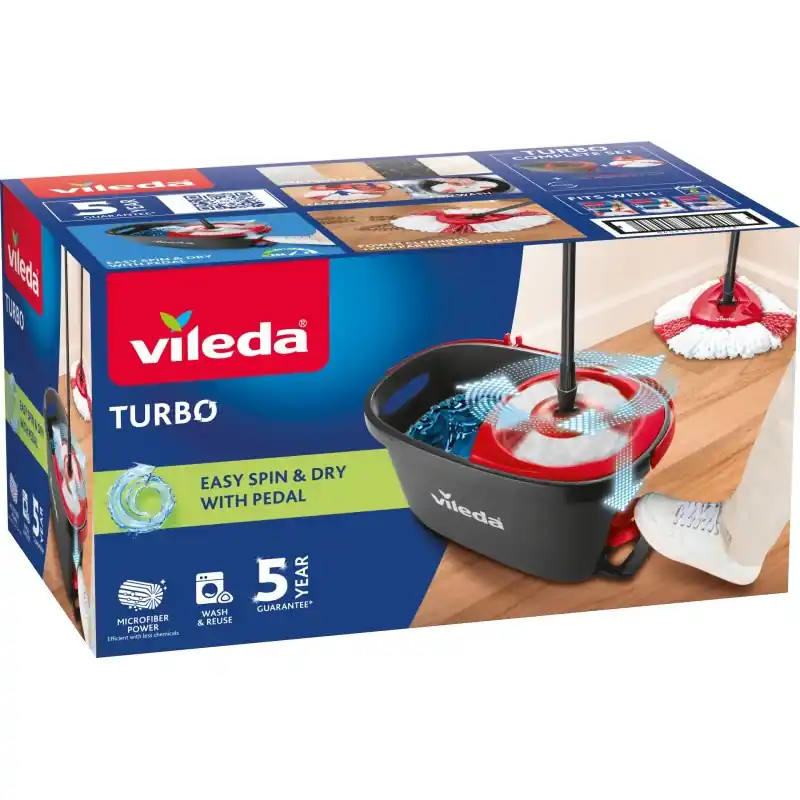 VILEDA EasyWringClean TURBO Komplett Set 151153 Garantierte Lieferung