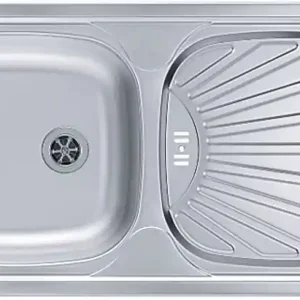 ALVEUS BASIC 80 Edelstahlspüle, 860 x 435 mm, Leinen1008993 Wochenendangebot