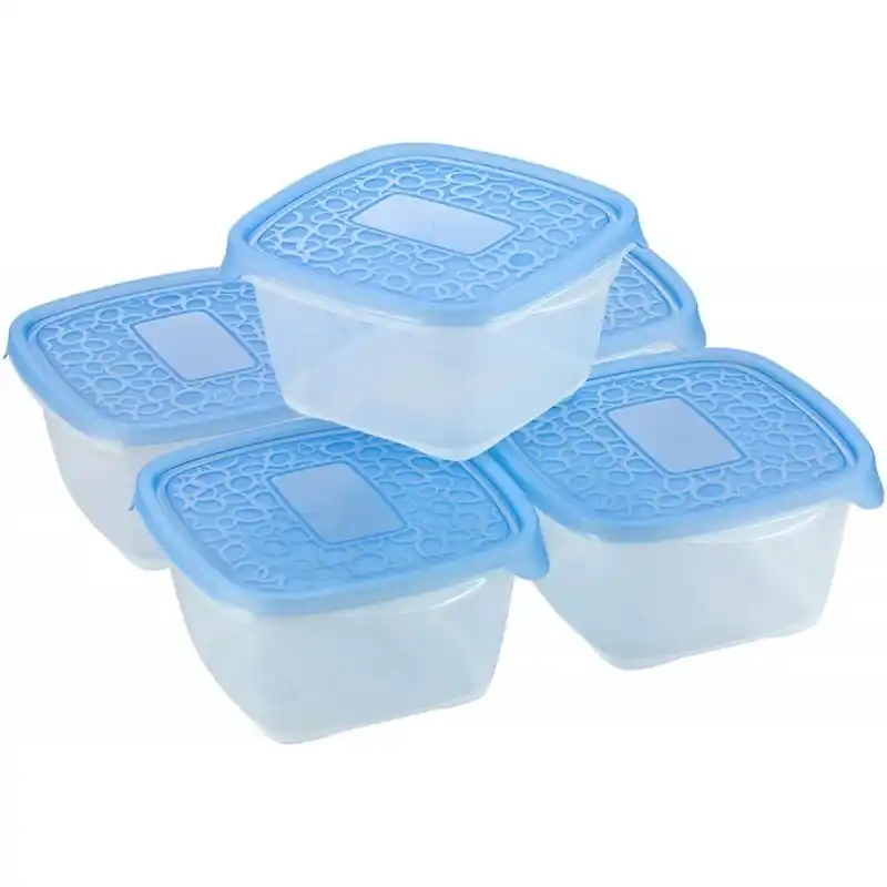 Echt CURVER TAKE AWAY 2 Frischhaltedosen 18 x 16 x 15 cm, 1,1 l transparent/blau 00475-862
