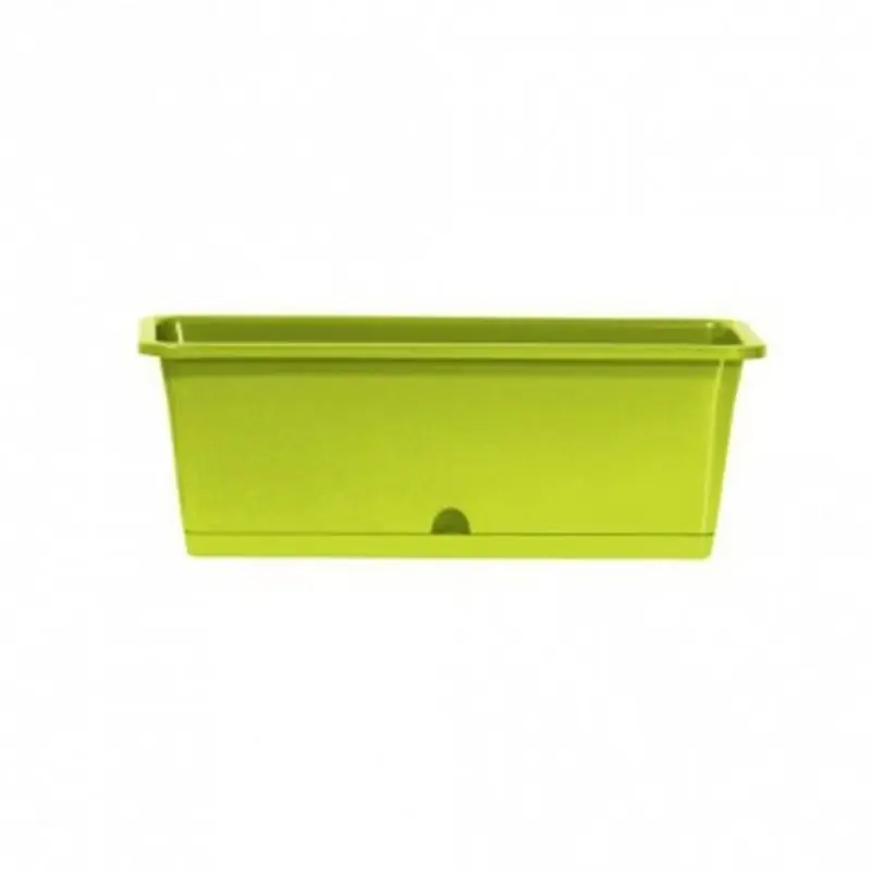 Günstig Prosperplast Camelia Blumenkasten mit Untersetzer 40,2x17x14,3cm Limette DCM400-389U