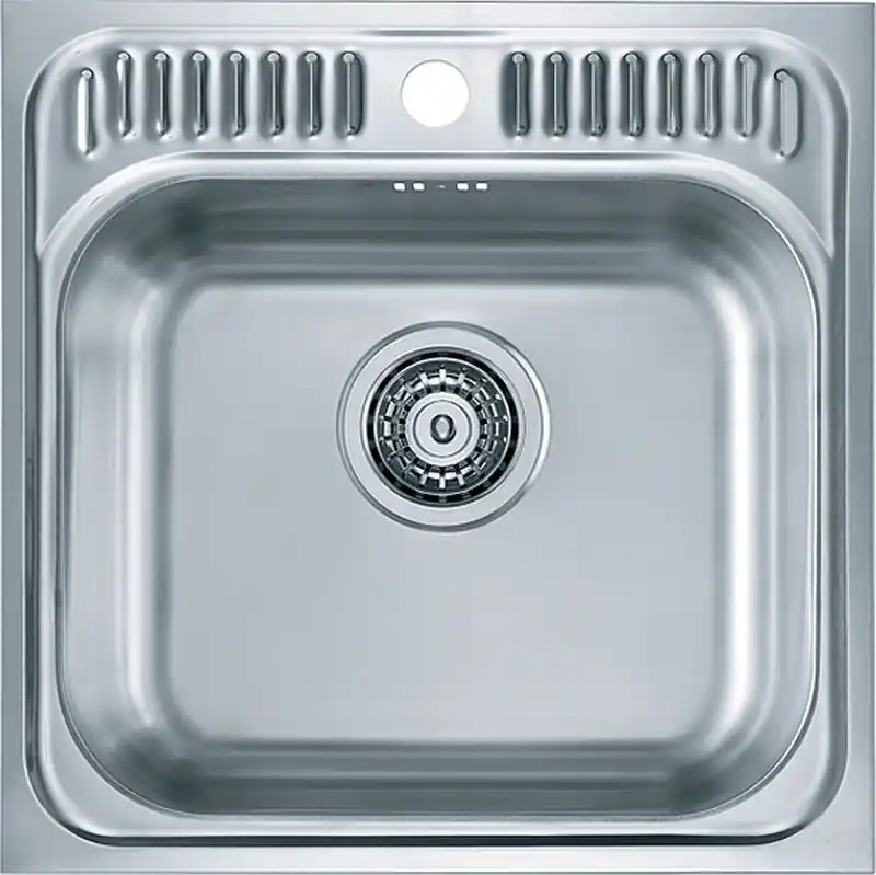 ALVEUS Basic 140 FI Küchenspüle, 465x465 mm, Satin 1009302 Versand Am Gleichen Tag